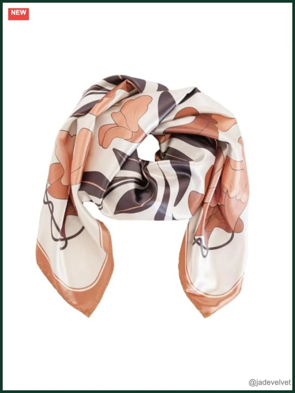 Floral Silk-Satin Scarf - Overnight Curl Protection - Lightweight